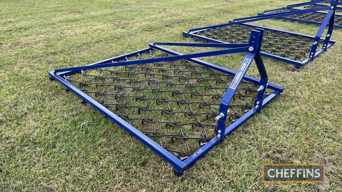 Beaco mounted grass harrow, 6ft. Unused and shop-soiled