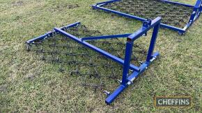 Beaco mounted grass harrow, 4ft. Unused and shop-soiled