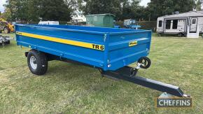 2022 Fleming TR6 trailed single axle hydraulic tipping trailer. Unused & Shop-soiled Serial No. 170368