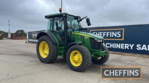 John Deere 5100R Tractor c/w front suspension, grassland tyres, registration documents in office Reg. No. SG18 SUX Ser. No. 1LV5100RPJJ501054