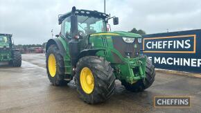 John Deere 6195R Tractor c/w 50k, Auto Power, TLS, cab suspension, front linkage Reg. No. SP15 LLZ Ser. No. 1LO6195RCFR818913