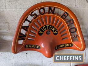 Watson Bros, Victory Banff Foundry cast iron seat W47 - part of the David Cook Collection