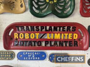 Transplanters Robot Limited (type 1) Potato Planter double cast iron seat T26 - part of the David Cook Collection