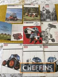 9no. David Brown and Case vintage tractor and loader brochures