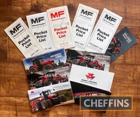 Massey Ferguson tractor 1980's Pocket Price List and 2000's product range brochures