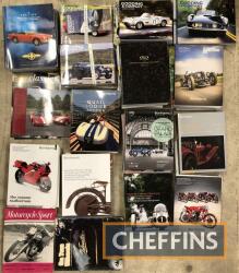 Car & motorcycle auction catalogues from Bonhams, Sotheby's, Gooding, H&H, etc - more than 60 in total plus various motorcycle magazines