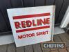 Redline Motor Spirit double sided reproduction sign