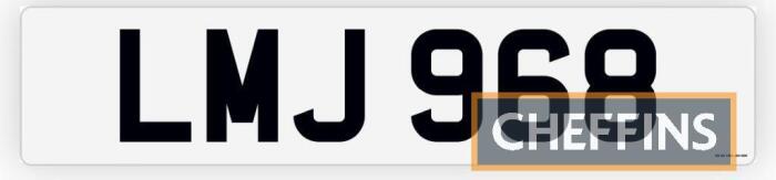 Cherished registration plate LMJ 968