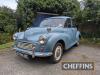 1961 MORRIS Minor 1000 948cc 4cylinder petrol CAR Reg. No. 6759 MC Serial No. MAS3/902971 A largely original 4-door saloon that has benefitted from some modern modifications which include 3 point retracting front seatbelts and conversion to electric ind