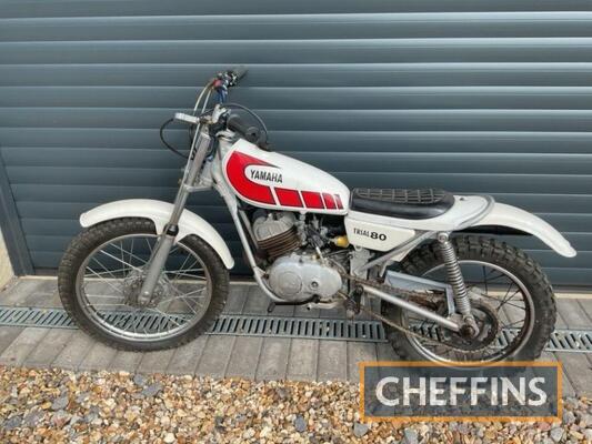 c.1980s YAMAHA TY80 72cc trials MOTORCYCLE This matching numbers TY80 appears to have been well maintained and this fantastic, robust, entry level trials bike is perfect for the younger rider. Vendor reports that the machine is only for sale due the grand