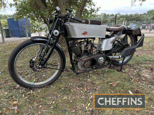 1934* DOUGLAS JAP 998cc racing MOTORCYCLE Reg. No. YVL 697 Frame No. FN109K Engine No. KTC/U27336 Built to resemble a New Imperial factory racer, this fantastic looking machine has real presence and is completely unique. The vendor the reports the pro