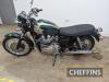 2005 TRIUMPH Bonneville T100 790cc MOTORCYCLE Reg. No. AY05 DKO Frame No. SMTTJ912TM4193695 Engine No. T194555 MOT: Expired May 2023 Finished in Goodwood Green with gold infill, this 2005 Bonnie is showing just 1,952 miles from new. The cosmetic cond - 3