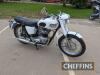 1965 TRIUMPH 6T Thunderbird MKIII 650cc MOTORCYCLE Reg. No. CYM 688C Frame No. DU17791 Engine No. 6TDU9058W Miles: 1,696 showing MOT: Exempt An ex-police example with unit construction engine/gearbox, retrofitted with electronic ignition. The 6T had bee