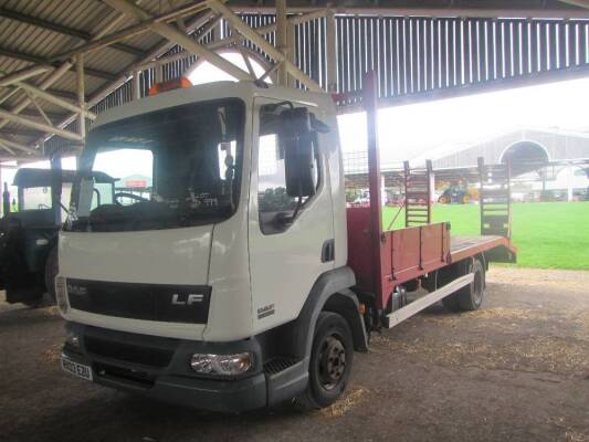 2003 DAF LF45 rigid beavertail lorry Reg. No. RX03 EZU Serial No. 245560 Fitted with ramps and electric remote control winch