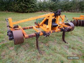 McConnel Shakaerator mounted 4leg cultivator with metal depth wheels Serial No. 14CL21