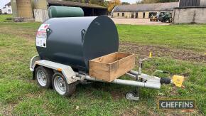 2019 Fuelproof 1,000ltr tandem axle bunded fuel bowser with 12v pump and delivery hose Serial No. 81707