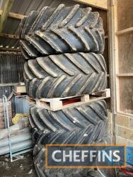 Set 4no. Michelin Axiobib 300/60R28 floatation wheels and tyres (to fit Lot 341)