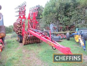 2009 Vaderstad Rexius Twin 630 trailed hydraulic folding with leading tines, levelling boards and double press rings, 6.3m Serial No. 824