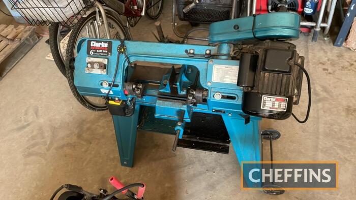 Clarke Bandsaw c/w blades in office