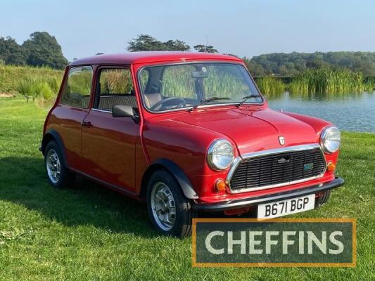 1985 AUSTIN ROVER Mini 998cc petrol CAR Reg. No. B671 BGP Serial No. SAXXL251021263967 Three family owners from new, showing c.12,500 miles and has yet to be offered for an MOT. Although as of 2025, it will qualify for historic vehicle status V5 and ke