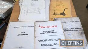 Various Sperry New Holland parts books