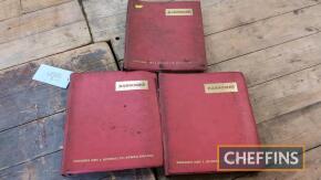 Qty genuine Ransomes mower parts books and service bulletins in original folders