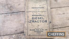 Marshall diesel tractor instruction book