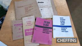 Qty Perkins engines handbooks, instructions and parts books