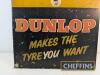 Dunlop Stock wall hanging tin sign with thermometer, 30x10ins - 6