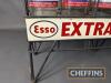 Esso Extra Motor Oil bottle stand with double sided signage, complete with 8no. correct Esso Extra glass quart bottles - 7