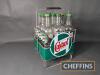 Castrol Motor Oil bottle stand with double sided enamel signs, complete with 9no. glass Castrol quart bottles with caps