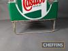 Castrol Motor Oil bottle stand with double sided enamel signs, complete with 9no. glass Castrol quart bottles with caps - 8