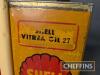 2no. Shell 1 gallon oil cans, Vitrea Oil 27 t/w Ensis Engine Oil 30 - 3