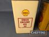 2no. Shell 1 gallon oil cans, Vitrea Oil 27 t/w Ensis Engine Oil 30 - 8