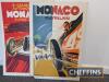 4no. Monaco Grand Prix reproduction posters mounted on hardboard, 1930 - 1933, c.40x27ins - 4