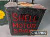 2no. Shell Motor Spirit 2gallon petrol cans with Shell caps, restored - 9