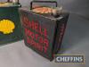 2no. Shell Motor Spirit 2gallon petrol cans with Shell caps, restored - 10