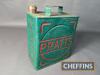 Pratts 2gallon petrol can with Pratts cap, restored