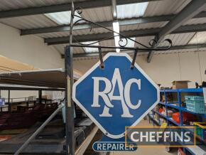 RAC Repairer diamond shape double sided enamel sign complete with lozenge and hanging bracket