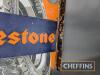 Firestone double sided flanged enamel sign, c.26x17.5ins - 10