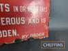 Caution Motor Spirit Store single sided enamel sign, 23.5x19ins - 4