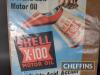 Shell X-100 Motor Oil pictorial colour poster unmounted enclosed in plastic, on hardboard - 3