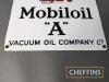 Mobiloil 'A' oil single sided enamel sign, 11x9ins - 5