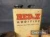 3no. Redex Additive tins, pint, quart and gallon, some with contents - 2