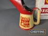 Shell X-100 pint oil pourer t/w tin and Shell Lubricants pourer - 3