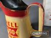 Shell X-100 pint oil pourer t/w tin and Shell Lubricants pourer - 4