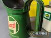 Qty tins t/w pourer, to inc. Castrol, BP etc - 2