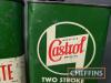 3no. Castrol quart engine oil tins - 6