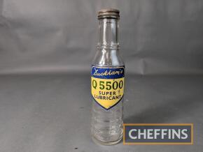 Duckham's Q5500 Super Lubricant glass oil bottle, very uncommon