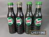 4no. Castrol glass oil bottles, some Wakefield, with contents